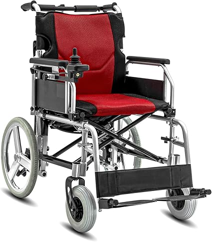 KosmoCare Lightweight Foldable Power Aluminium Wheelchair with Battery (33 Kgs)