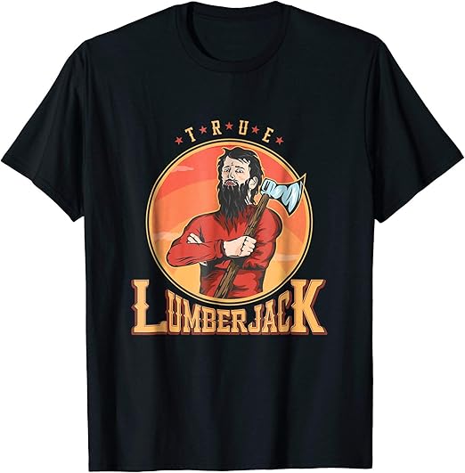 Men's Lumberjack T-Shirt True Lumberjack Tee 3XL Black: Amazon.co.uk: Clothing