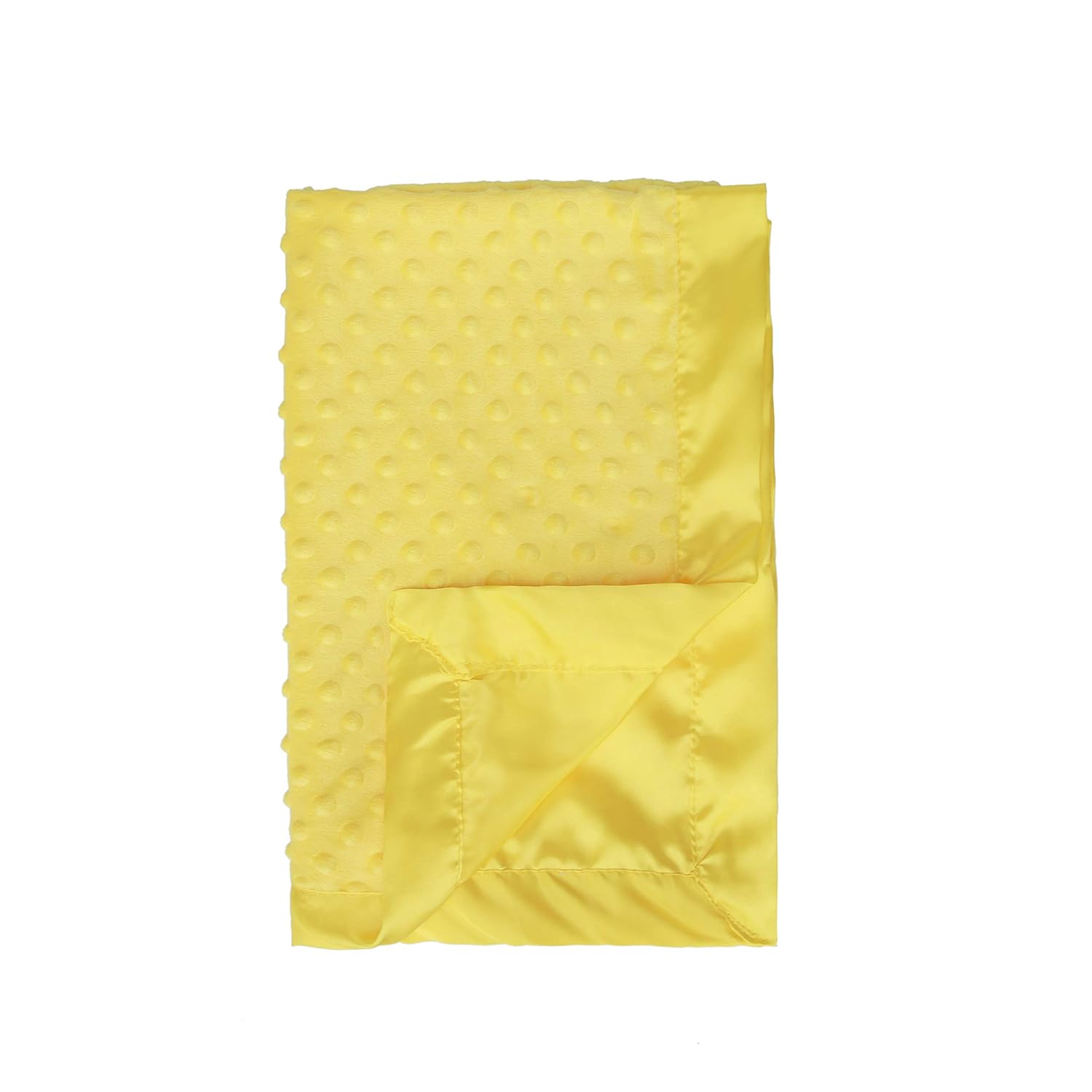 Pro Goleem Baby Soft Minky Dot Blanket with Satin Backing Best Thanksgiving Day Gift for Boys and Girls Pet Blanket for Dogs/Cats/Puppies(Yellow, 30’’ x 40’’)