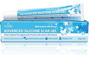 Scar Gel for Keloid Bump Removal: Medical-Grade Scar Cream for Surgical Scars, Stretch Marks, Keloid Bumps, Burn Scars & C-Se