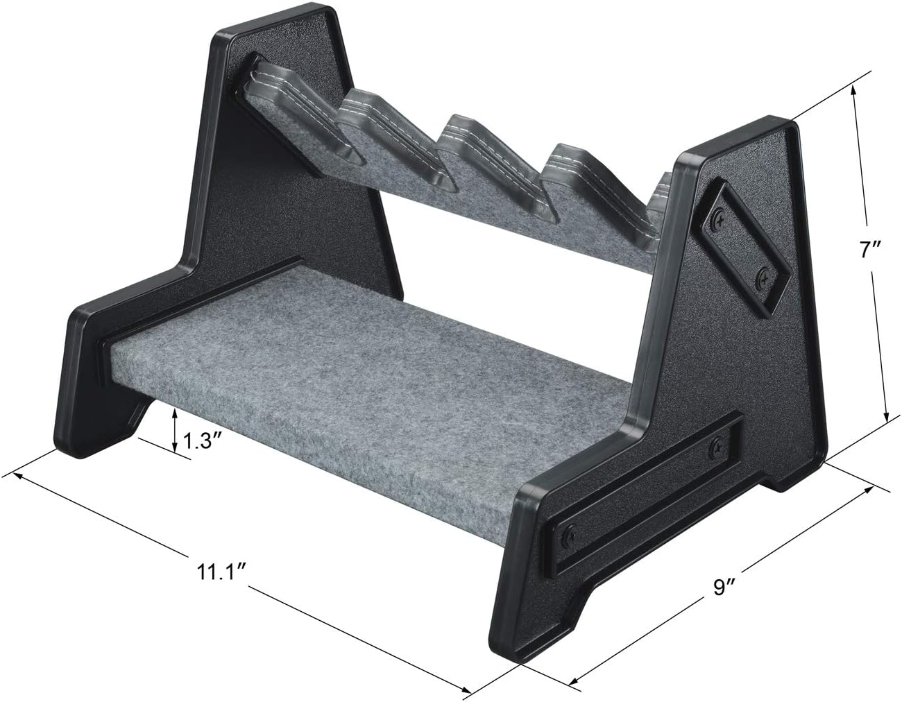 Mind and Action Deluxe Gun Rack for Pistol/Handgun Safe Storage Accessories (4 Gun Holders): Sports & Outdoors