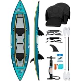 OCEANBROAD Inflatable Sit-in Kayak(NO HIN), 1 Person/2 Person Touring Kayak | Drop-Stitch Floor, 10.5ft/13.7ft, Single/Tandem, Blow Up Kayak for Adults with Paddle, Kayak Seat, Pedal, Hand Pump, Bag