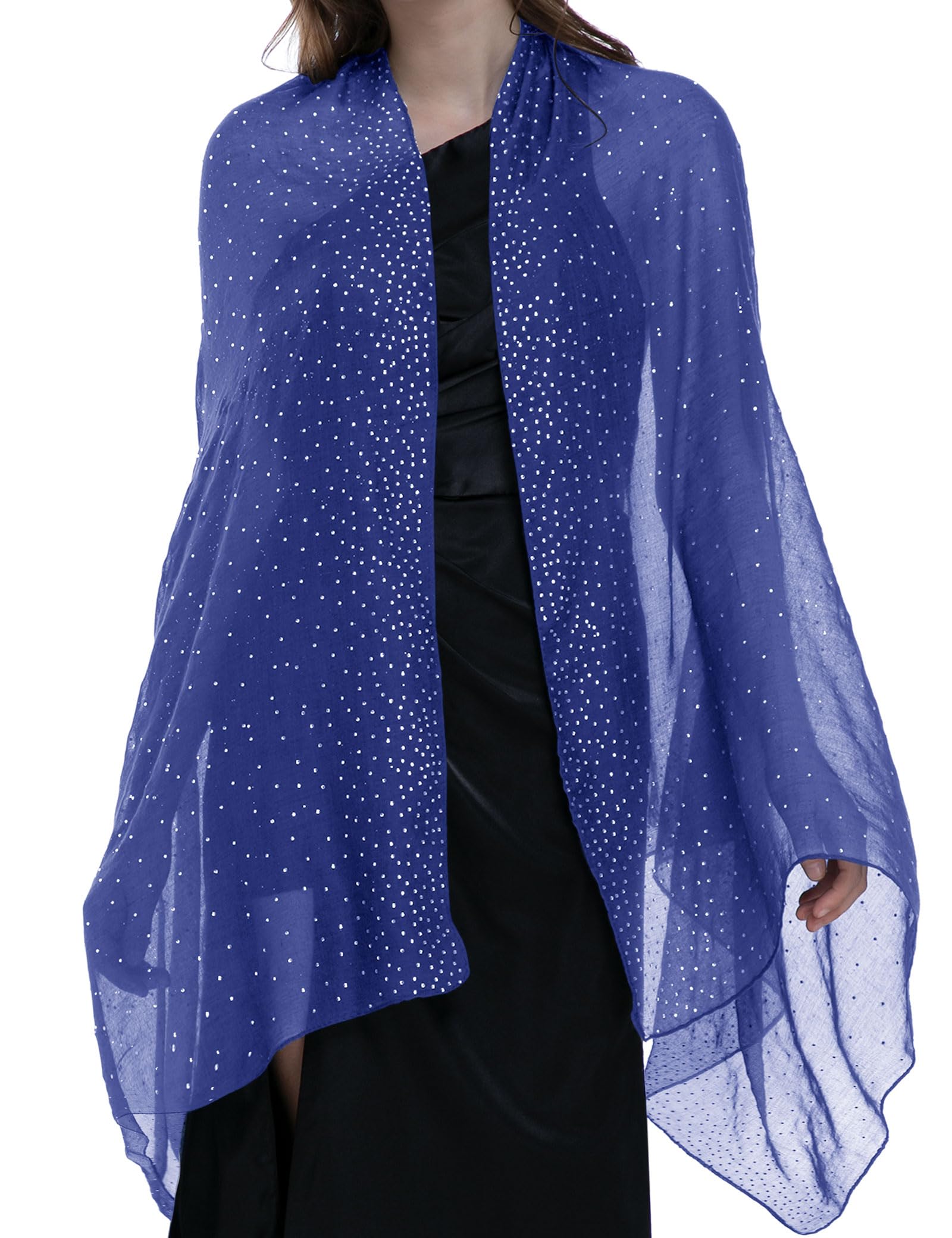 Banetteta Starry Night Shawls and Wraps for Evening Dresses, Shiny Scarf for Womens Formal Wear