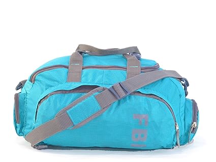 FBI Nylon Turquoise Green Travel Duffles