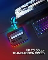 Inateck RGB Hard Drive Docking Station SA02003 USB 3.0 SATA Clone 2.5 3.5 HDD view 4