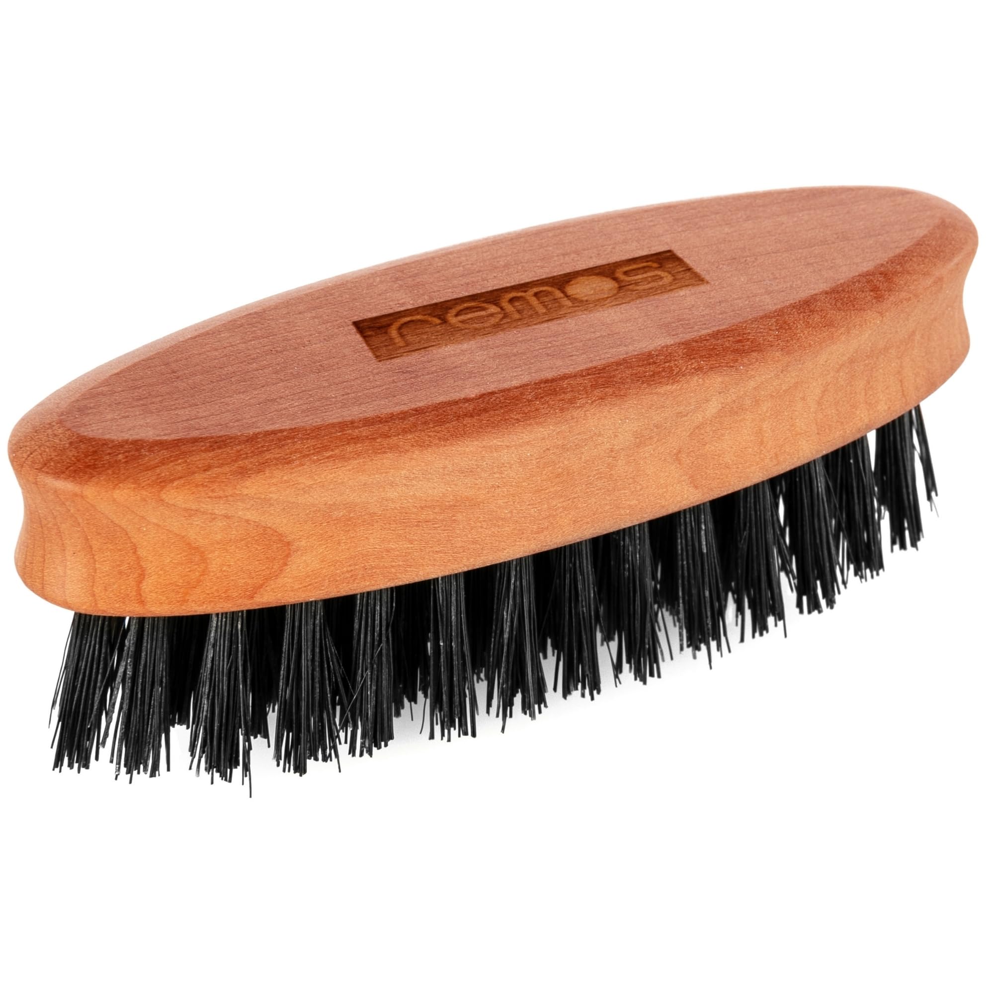 REMOS Beard Brush with Wild Boar Bristles Made of Local Pear Wood