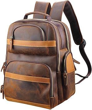 men's leather backpack amazon
