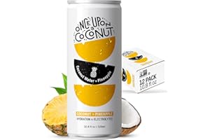 Once Upon a Coconut Pineapple Coconut Water - Natural Hydrating Low Calorie Drink with Electrolytes - 10.8 fl oz (Pack of 12)