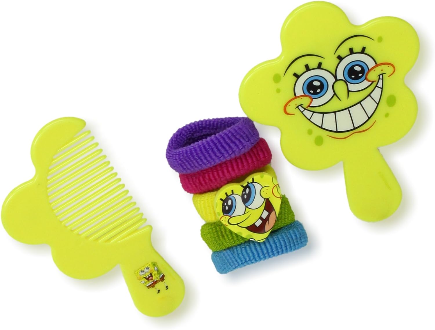 Nickelodeon Spongebob Accessory Set Mirror and Hair Ties by Jersey Bling