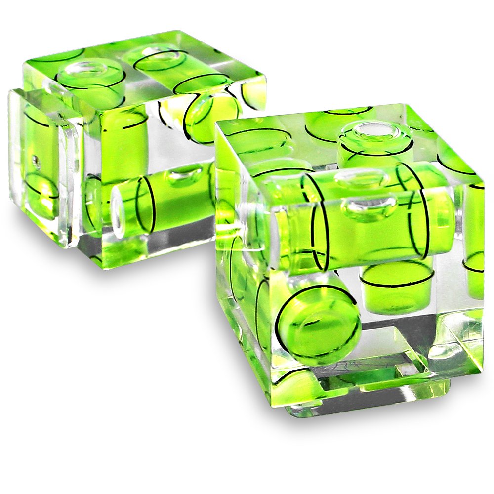 SENHAI Triple 3 Axis Hot Shoe Bubble Spirit Level for Canon Nikon Pentax DSLR Camera (2 Pack)
