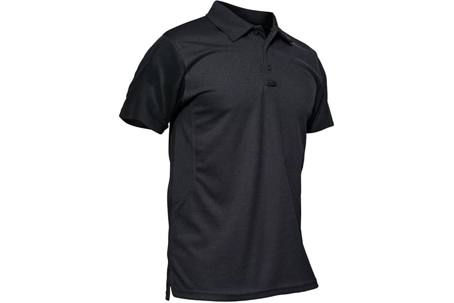 MAGCOMSEN Men's Polo Shirt Quick Dry Performance Short Sleeve Tactical Shirts Pique Jersey Golf Shirt