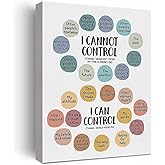 SOYANGNEK Motivational Mental Health Poster, Framed Canvas Print Decor for Classroom Therapy Office School Counseling Office,