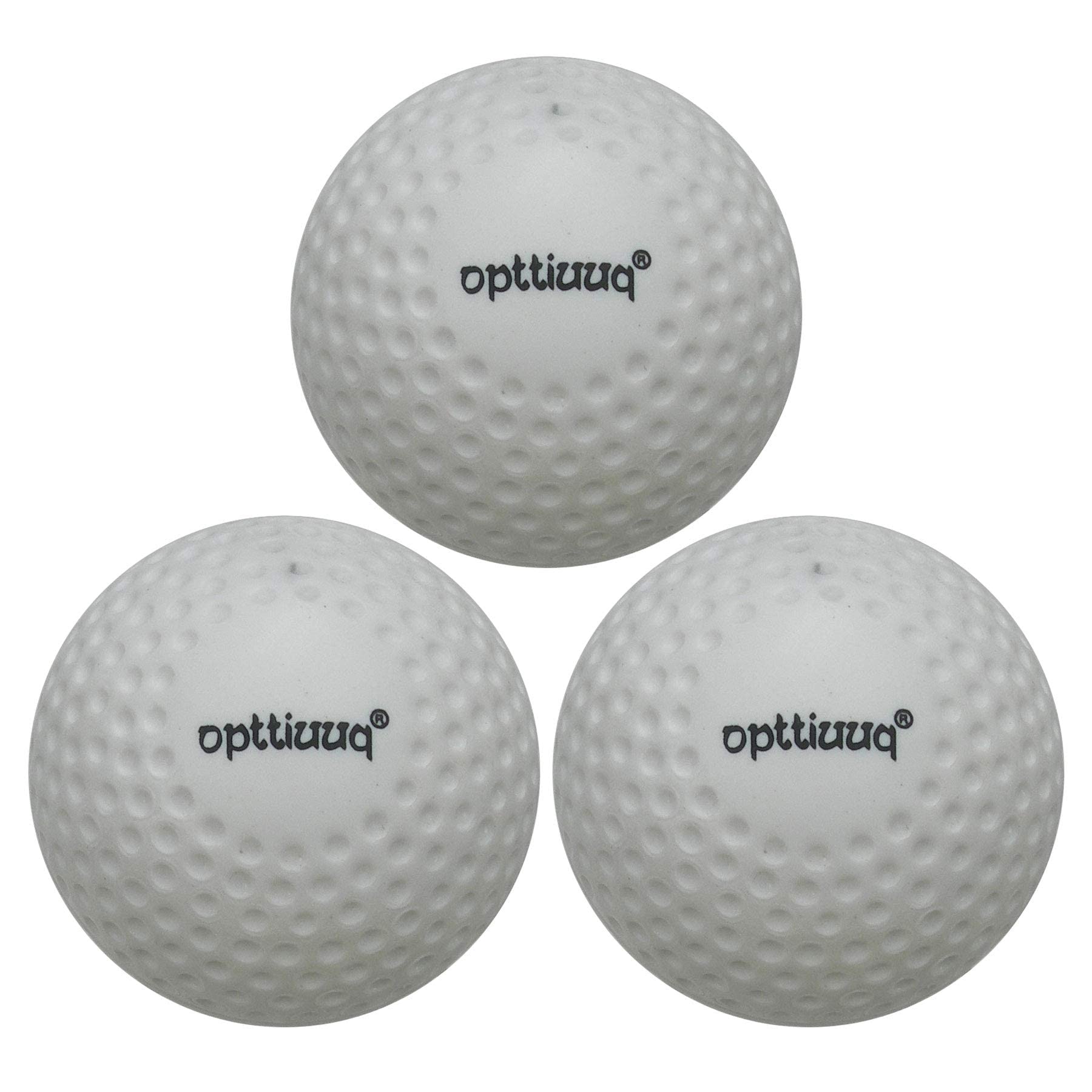 opttiuuq Jaduu Dimple Hockey Ball. Pure Performance Products. White. Pack of 3