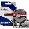 Epson LABELWORKS 212WRPX Genuine PET (Polyester) Tape Cartridge - White on Red Label Maker Tape - 1/2" (12MM) Wide, 30'
