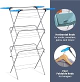 CUQOO 3 Tier Clothes Airer - Foldable Indoor Outdoor Drying Rack view 6