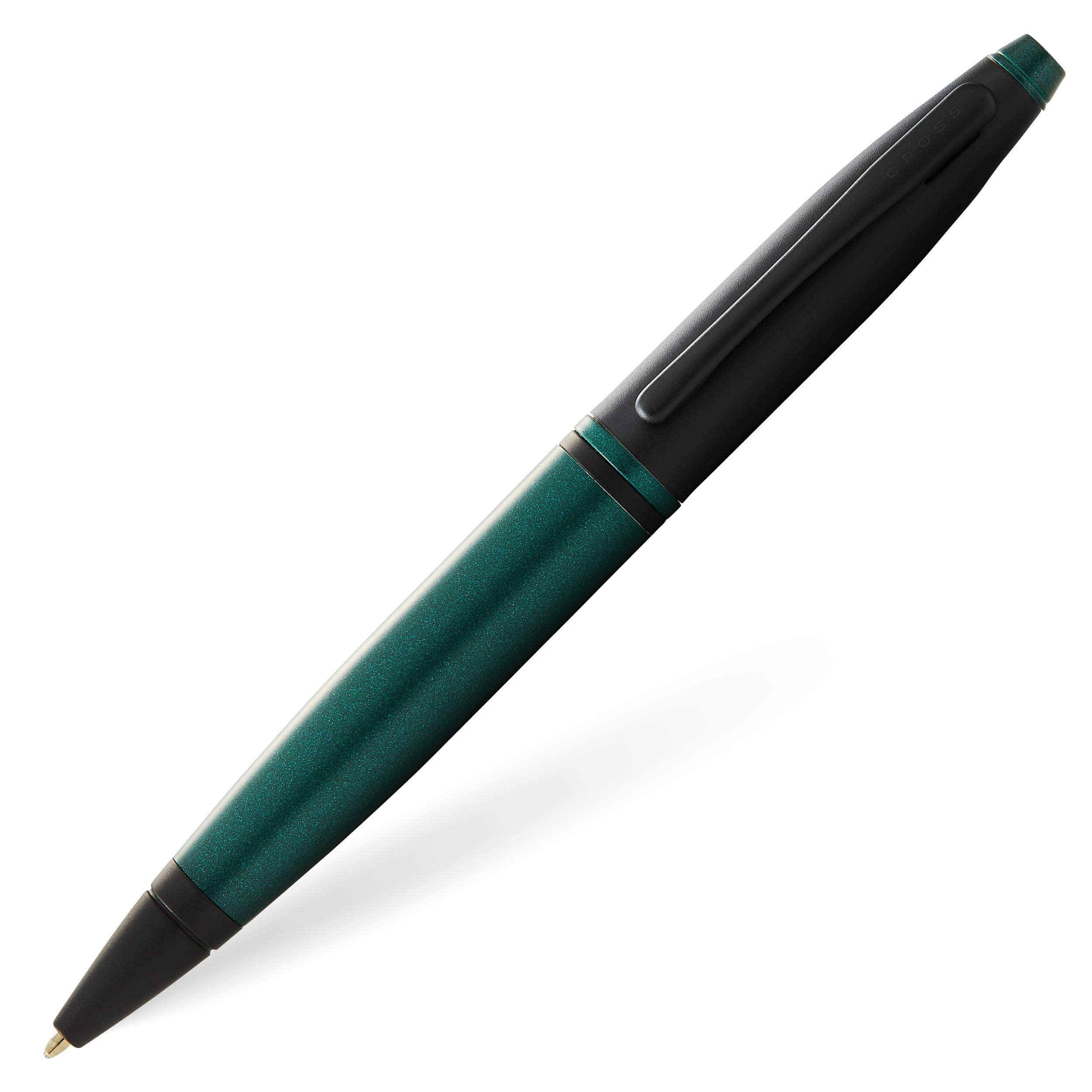 Cross Calais Ballpoint Pen with Twist Mechanism Medium Line Width Black with Gift Box Matte Green/Black