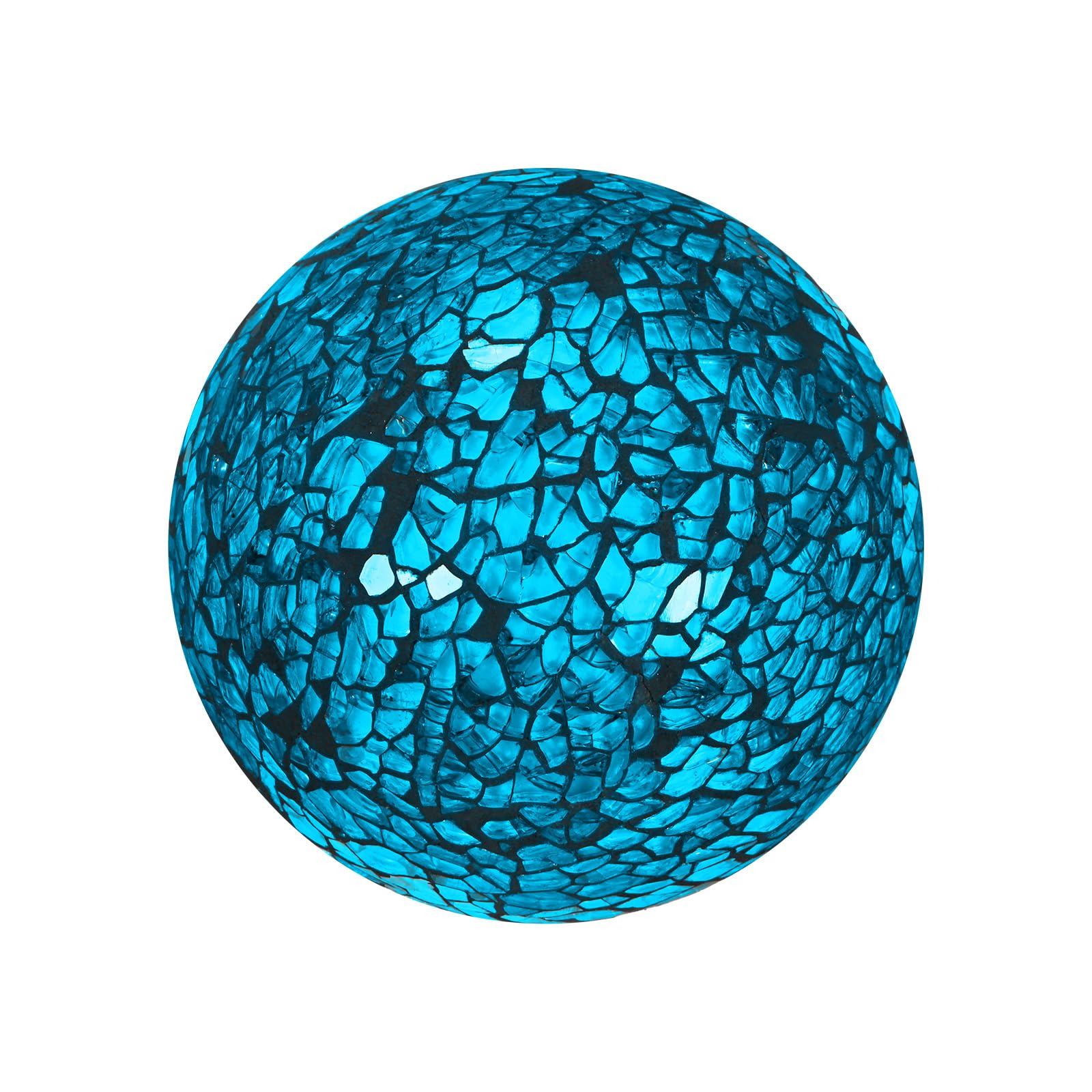 M METERXITY Decorative Ball for Bowls, 3 Inch Mosaic Glass Balls Decorative Glass Orbs for Home Decor/Dining Tables/Wedding Party/Coffee Table/Centerpiece Decor [Turquoise]