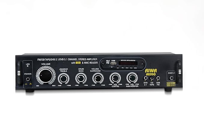 Vnr Aiwa 5 1 Home Theater Amplifier Connect 5 Spk Wfr With 1 Sub Woofer Fm Usb Connect Your Mobile And Led Tv Amazon In Electronics