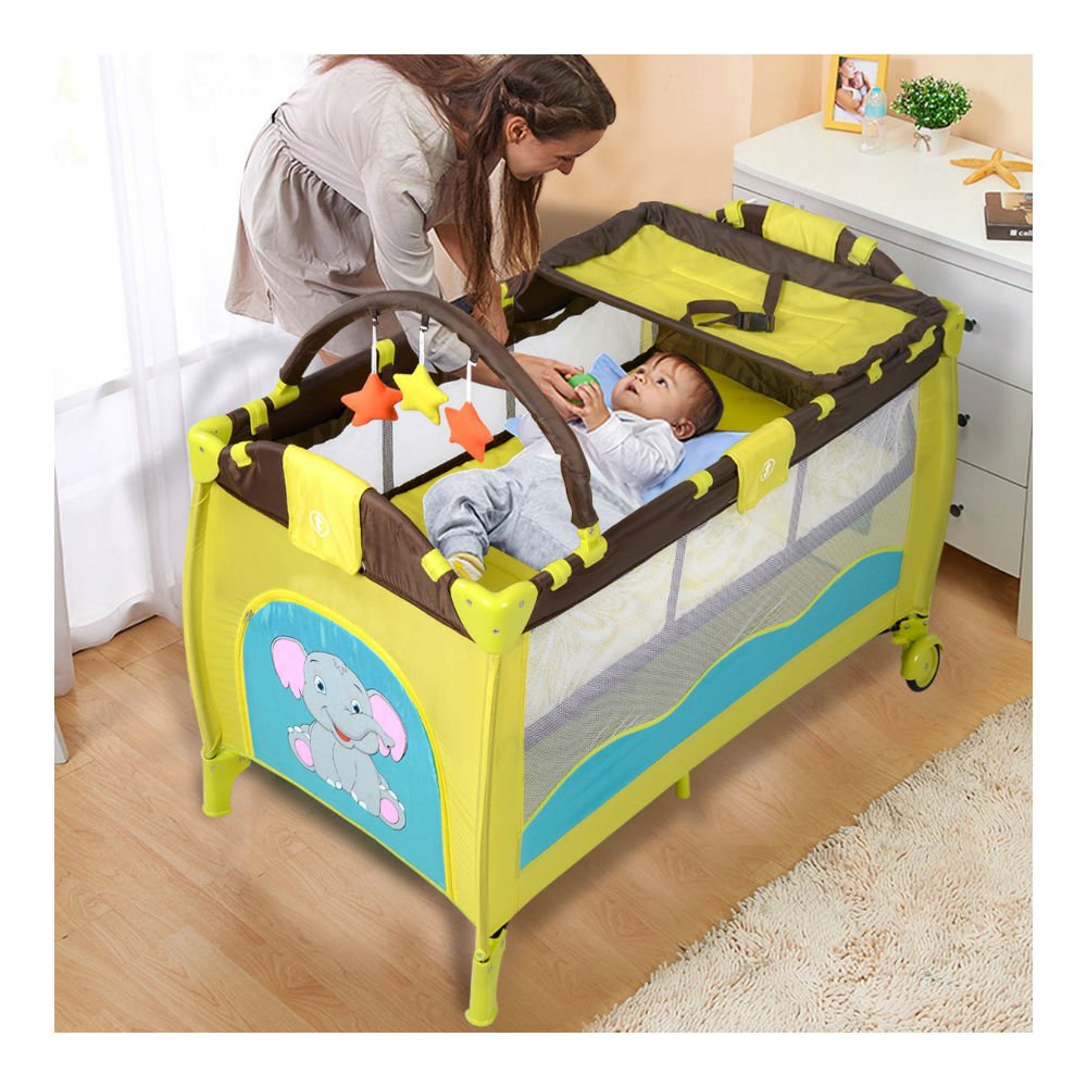 baby crib and playpen