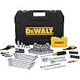 DEWALT 142 Piece Mechanics Tool Set, 1/4 Inch and 3/8 Inch Drive, SAE and Metric (DWMT45425)