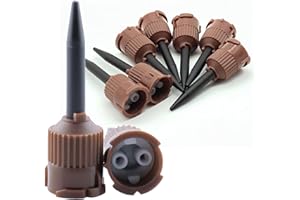 50 PCs Dental Grade Dental 7014 1:1 Brown/Black Resin Impression Mixing Tips by JEVOLVE | Mixing Tips for Dental Temporary Crowns Material Mix