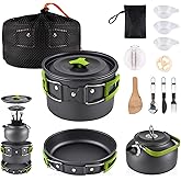 aiGear Camping Cooking Set Cookware Mess Kit with Storage Bag Pot Pan Set Camping Accessories for Outdoor Camping Hiking Picnic Portable and Lightweight Aluminum