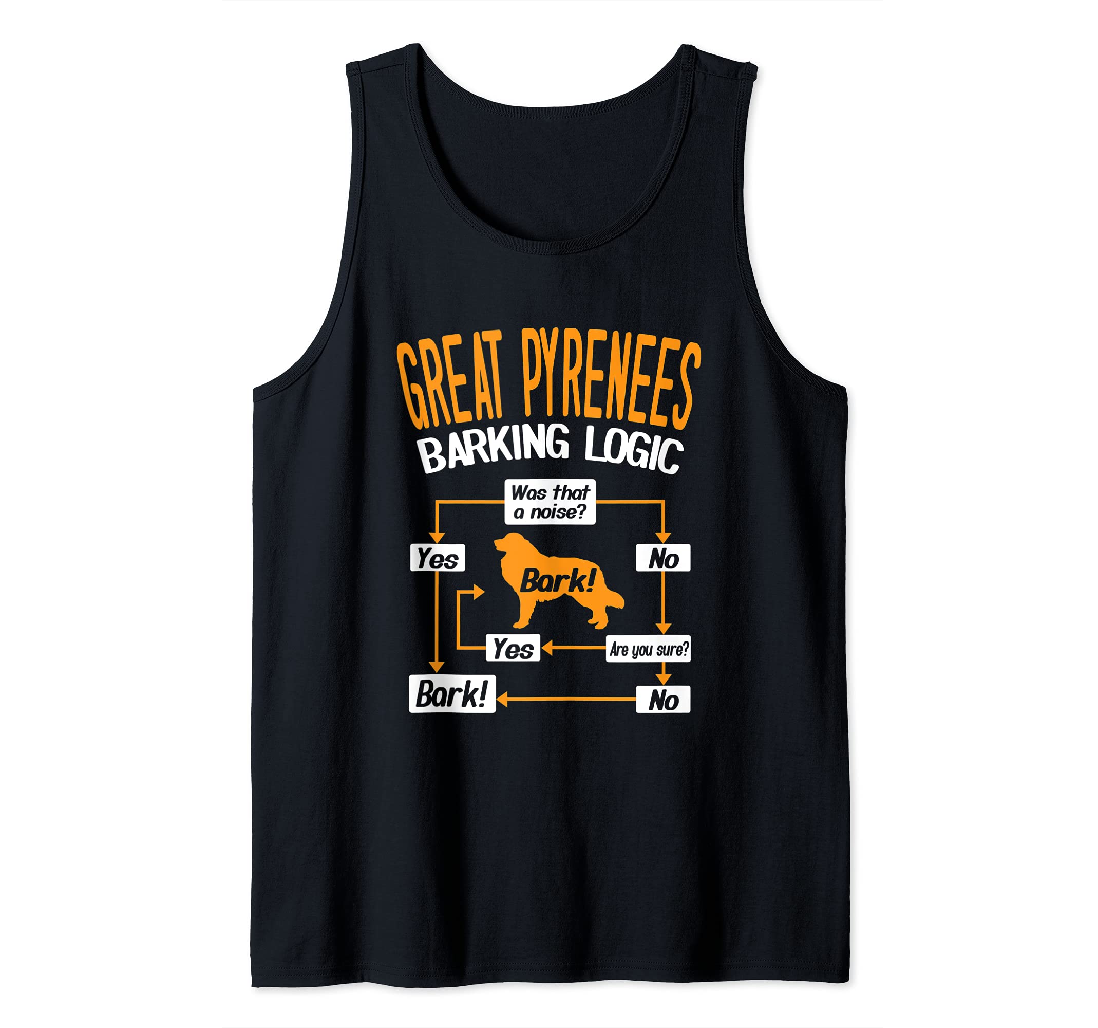 Great Pyrenees Barking Logic Dog Lover Tank Top