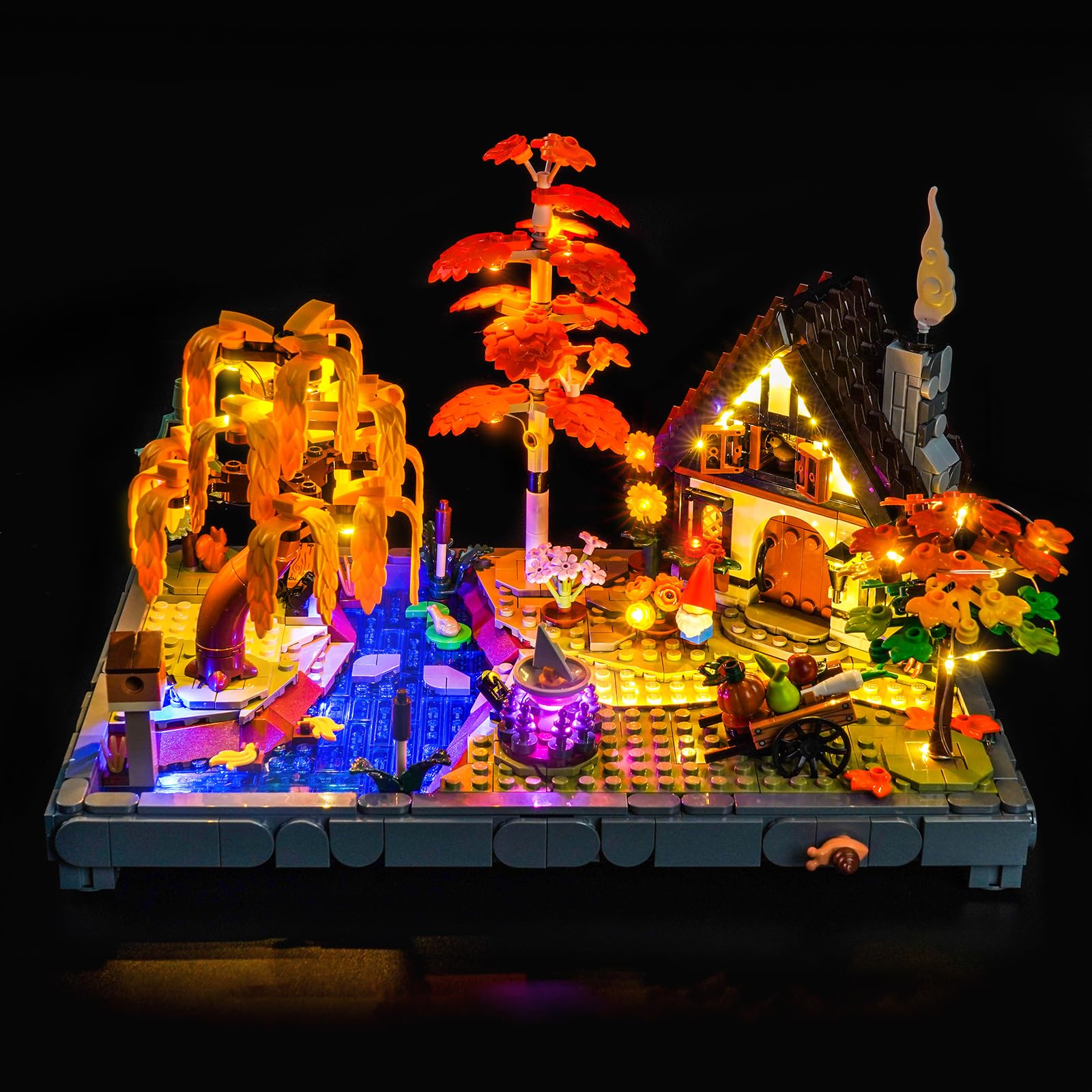 Light Kit Compatible with Lego 11372 Autumn Cottage Garden (No Model), Decoration Lighting Set Compatible with Lego Autumn Cottage Garden Building Blocks Model