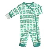 Babysoy Organic Newborn Baby Alphabet Footie