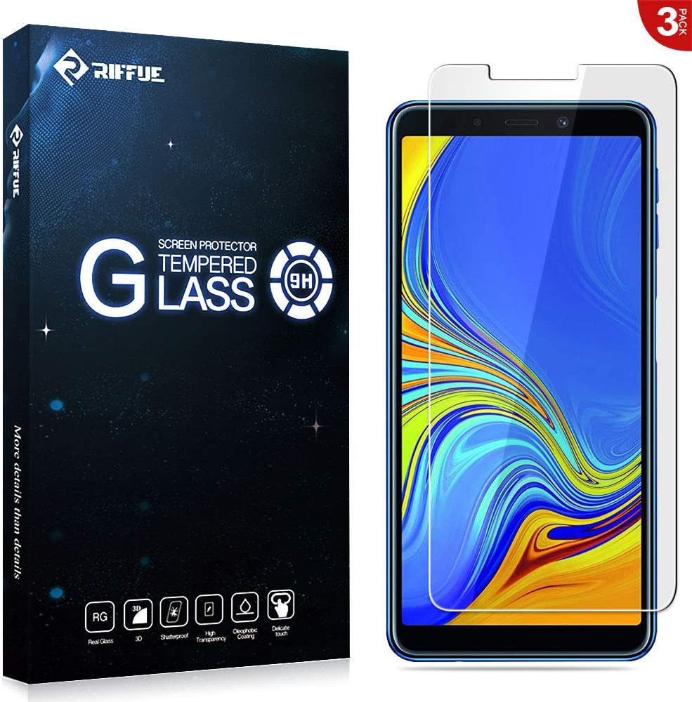 RIFFUE Screen Protector for Samsung Galaxy A9 2018(SM-A920F), Premium Crystal Tempered Glass Bubble Free Anti Scratch Protective Film HD Clear 3D Touch Screen Protector Glass [3 Packs]