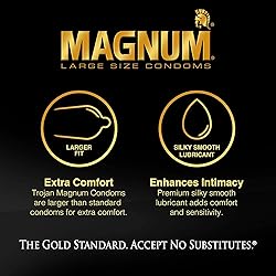 Trojan Magnum XL Size Lubricated Latex Condoms - 12