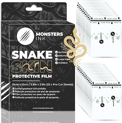 Monsters Ink Matte Second Skin Tattoo Cover 15x10cm 25 Sheets