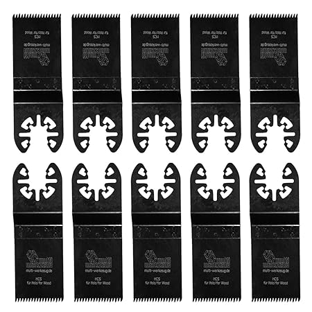 MW multi werkzeug® 10 Stück HCS Universal Multitool Tauch-Sägeblätter 32mm für Holz JAPANZAHNUNG - passend für AEG, Bosch, Ei