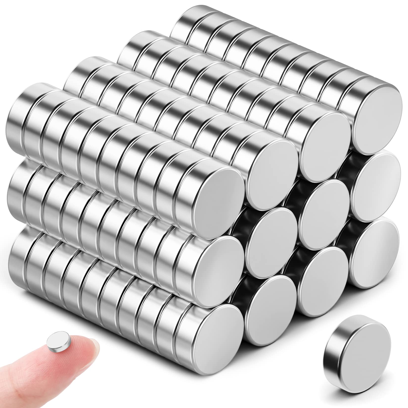 Photo 1 of VNDUEEY 120pcs Mini Magnets Tiny Magnets, 6×2mm Small Round Refrigerator Magnet Office Magnet for Crafts, Miniatures, Nails, Office, Kitchen