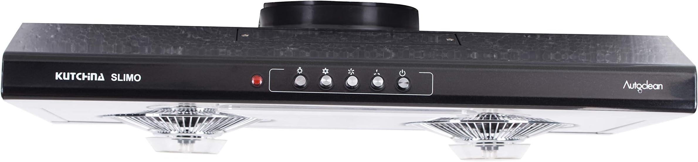 KUTCHINA 60 cm 3rd Gen Heat Auto Clean Chimney with 100% Oil Suction Technology,with Free Installation Kit (Slimo 60 cm, Push Button, Black)