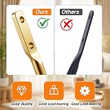 XxinXrong Golden Metal Curtain Holdbacks 2 Pcs U-Shape Wall Mounted view 6