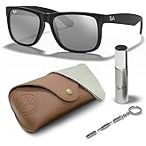 Ray-Ban RB4165 JUSTIN COLOR MIX Square Shaped Sunglasses for Men & Women with Official RAYBAN Eyewear Kit