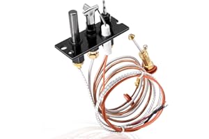 Criditpid 4021-737 Pilot Assembly LP for Heatilator, Heat N Glo, Quadrafire Fireplaces, Heatilator & Heat-N-Glo Propane Gas Pilot Assembly 4021-737 Replacement Parts with Thermocouple, Thermopile