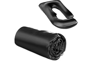 BALAPET Silky Satin Pregnancy Pillow Cover (ONLY Pillowcase), U Shaped Smooth Maternity Pillow Cover with Hidden Zip, Luxurious Soft & Breathable Large Pillow Protector for Side Sleeper, Black