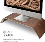 kalibri Walnut Universal Computer Monitor Stand Desk Dock 53x25.5x9.5 cm view 3