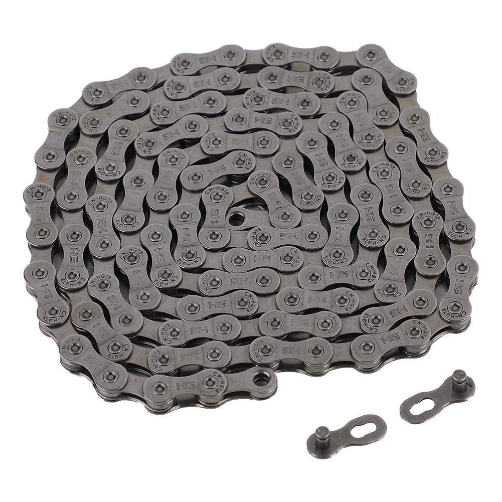 Bike Chain, Heavy Duty Durable Metal Mountain Bike Chain for 9/27 Speed Road Mountain Biking