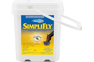 Farnam SimpliFly Feed Through Fly Control for Horses, 3.75 lbs, 60 Day Supply, EPA-Approved Pellets to Prevent Stable Flies in Manure – Safe, Palatable Daily Supplement for Fly Population Control