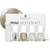 Dazzle Dry Mini Kit &ndash; Illuminate &ndash; 4 Step System (5 Piece Kit) | A Bright Champagne Gold &middot; Full Coverage &middot; Metallic Finish &middot; Quick-Dry &middot; 5 Manicures