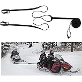 Moonoom 17.5ft Heavy Tow Strap With Two Hooks - 400kg Break Strength Reinforced Emergency Rope for Snowmobile, Sled or ATV - 