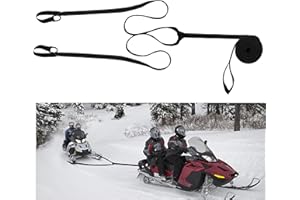 Moonoom 17.5ft Heavy-Duty Tow Strap with Two Hooks, 400kg Break Strength, Emergency Off-Road Tow Rope for Heavy Snowmobile, ATV or Sled