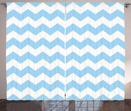 Amazon Com Ambesonne Pale Blue Curtains Old Fashioned Classic