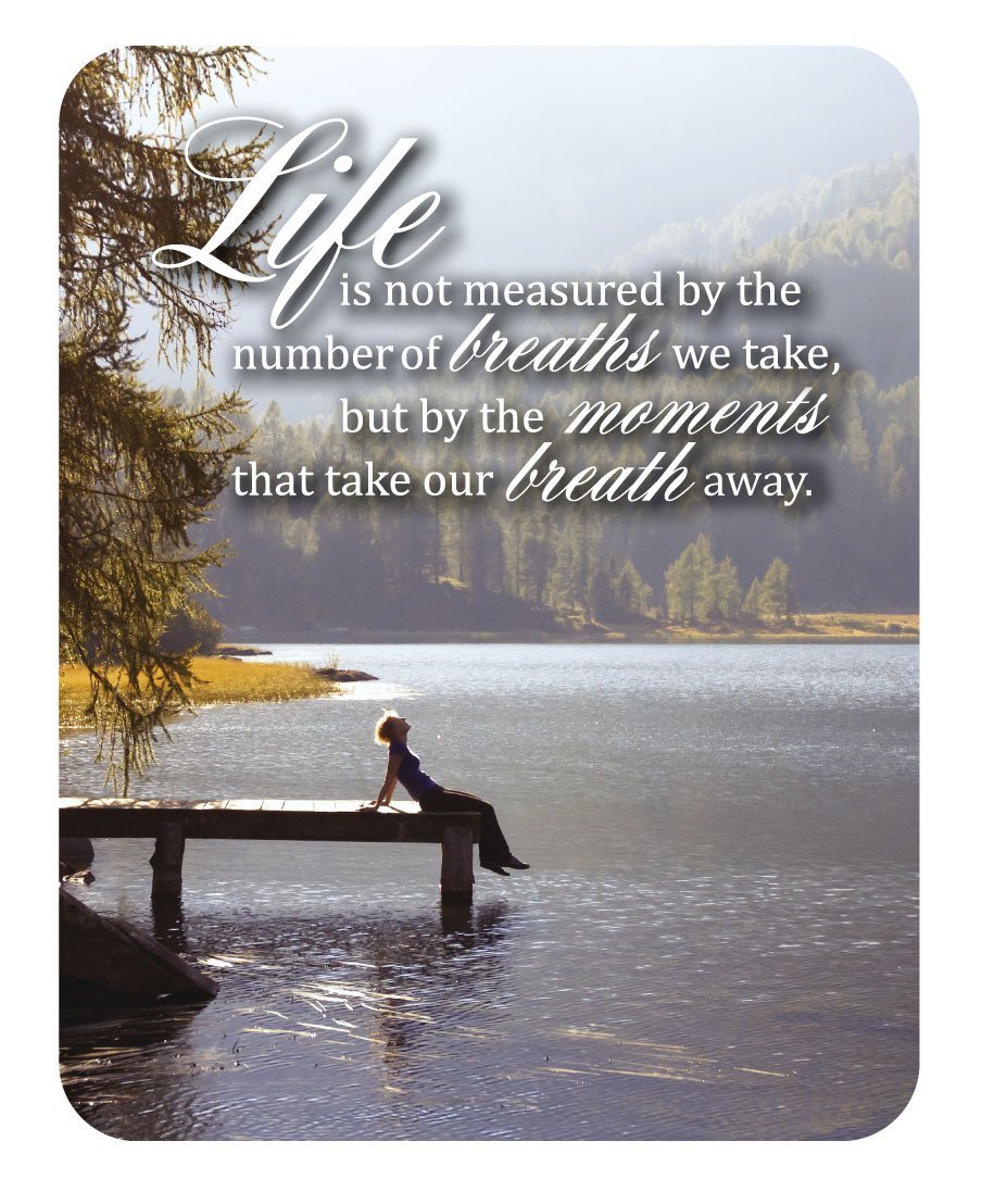 Amazon Life Is not measured by the number of breaths we take but by the moments that take our breath away 14x11 inch Decorative Wood Sign