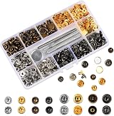 HAUSPROFI 120pcs Snap Fasteners 12.5mm Copper Bronze Silver Gold Black view 8