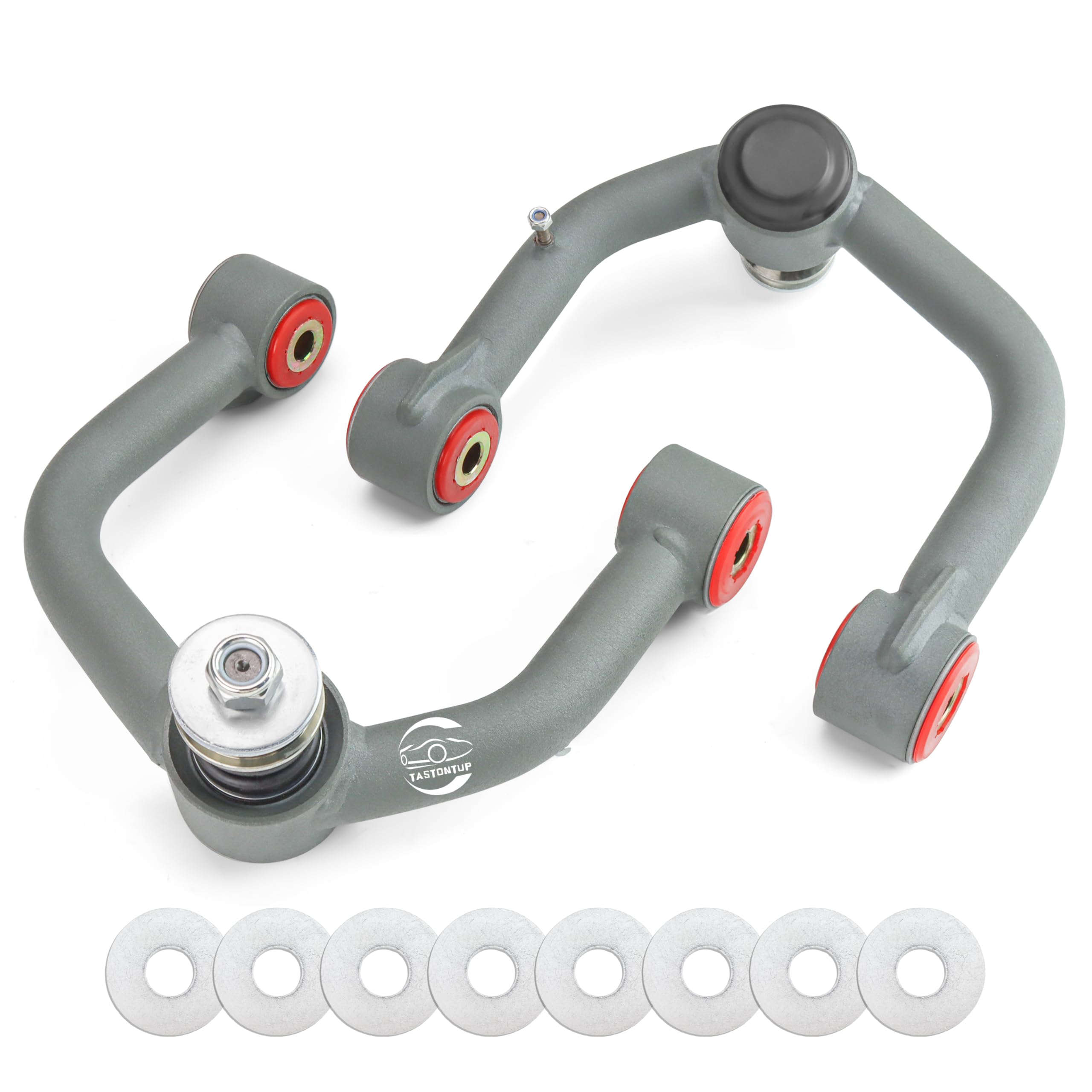 Photo 1 of Front Upper Control Arms for Toyota Tundra 2000-2006, Toyota Sequoia 2001-2007, 2-4" Lift Tubular Suspension Control Arm, Replacement OEM Factory Suspension Control Arms, Wrinkle Gray