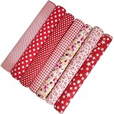 7 PC Cotton Quilting Fabric Sewing Fabric Quarters Fabric Bundles Pre-Cut Quilting Textile Square Fabric Assortment with Different Patterns for DIY Sewing (19.7&rdquo; x 19.7&rdquo;)